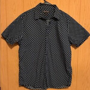 Michael Kors Dark Blue Diamond Print Men's Shirt